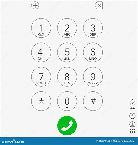 Keypad with Numbers and Letters for Phone. User Interface Keypad for Smartphone. Keyboard ...