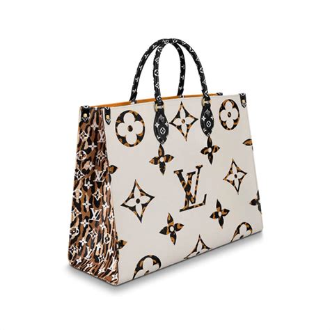 Louis Vuitton Jungle Print On The Go OnTheGo Bag White and Orange - Handbagholic