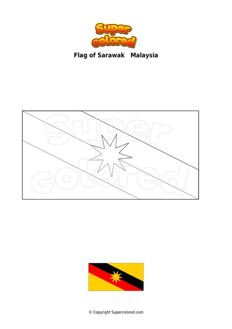 Sarawak Flag Colouring