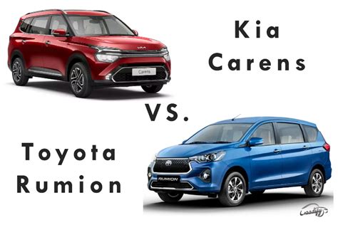 Toyota Rumion vs Kia Carens: Price, specs and features comparison