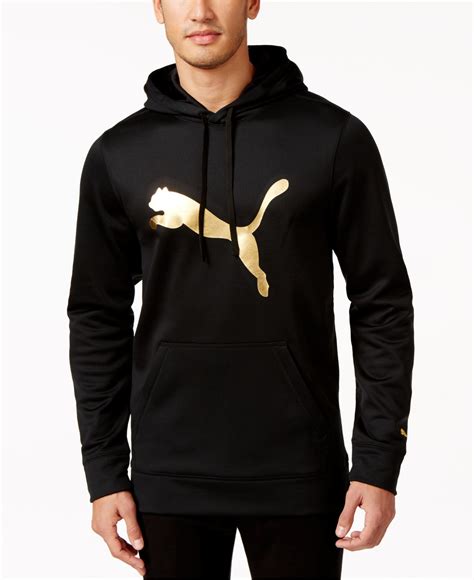 Puma Men's Metallic Dynamic Fleece Hoodie in Black for Men | Lyst