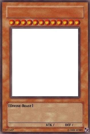 Yugioh card Blank Template - Imgflip