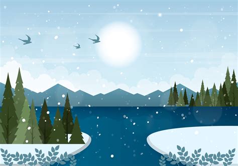 Vector Winter Landscape illustration 275917 Vector Art at Vecteezy