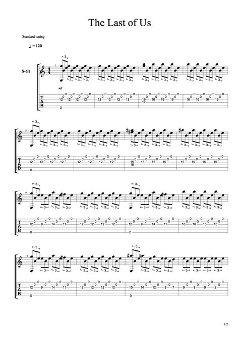 The Last of Us Main Theme Score and TAB with YouTube Lesson | 9to42