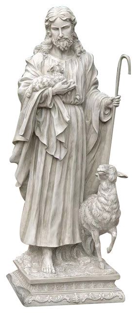 Jesus the Good Shepherd, Large Statue - Contemporary - Decorative Objects And Figurines - by ...