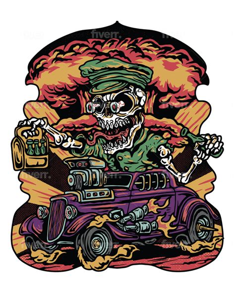 Draw monster in rat fink, kustom kulture style by Melvinmusanta | Fiverr Kustom Kulture Style ...