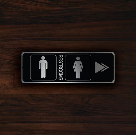 MODERN RESTROOM DOOR Sign