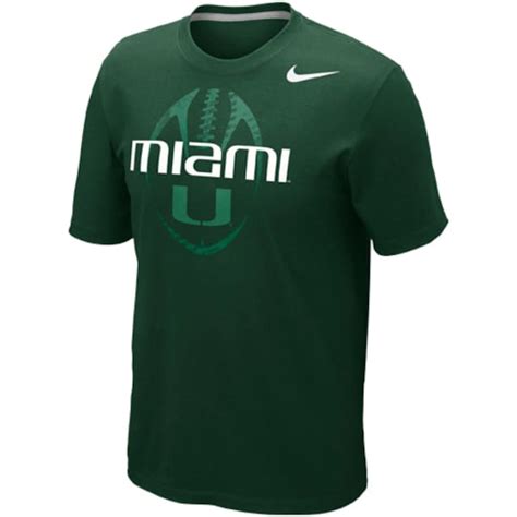 Nike Miami Hurricanes Football Team Issue T-Shirt - Green | Official ...