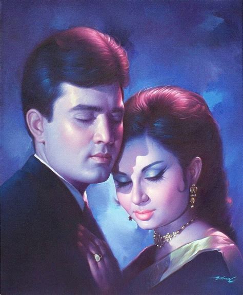 Beautiful fan art of Rajesh khana ji with Sharmila Tagore ji | Bollywood pictures, Sharmila ...