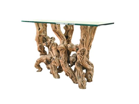 Cypress Root Console Table With Glass Top on Chairish.com Cool ...