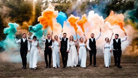 How to Use Smoke Bombs in Your Wedding Photos