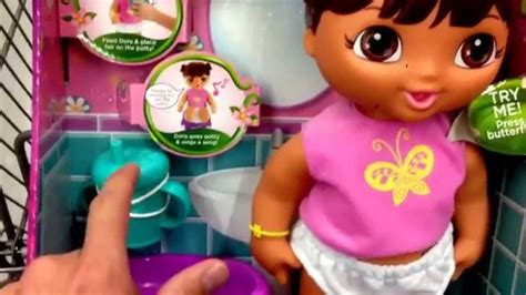 DORA THE EXPLORER "Ready for Potty Baby Dora" Baby Doll Toy / Toy Review - YouTube