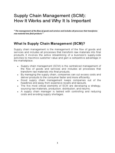 Supply Chain Management | PDF | Supply Chain Management | Supply Chain