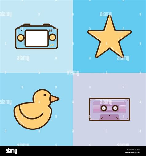 icons collection 90s retro Stock Vector Image & Art - Alamy