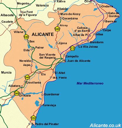 Alicante Map and Alicante Satellite Images