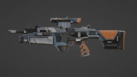 Futuristic Assault Rifle 3D model - TurboSquid 2065429