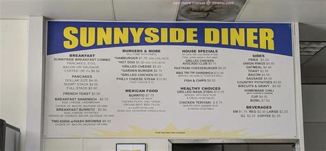 Online Menu of Sunnyside Diner Restaurant, Fresno, California, 93727 - Zmenu