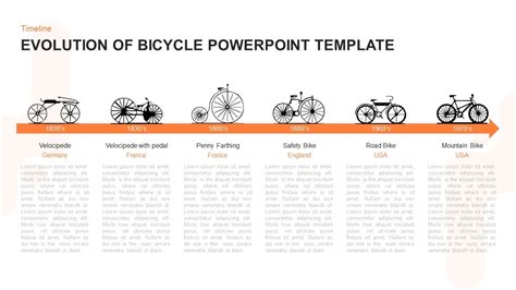 Evolution of Bicycle Timeline Template for PowerPoint