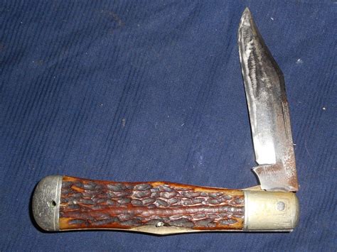 LARGE ANTIQUE SINGLE BLADE FOLDING KNIFE CATTARAUGUS CUTLERY CO 5 3/8" -- Antique Price Guide ...