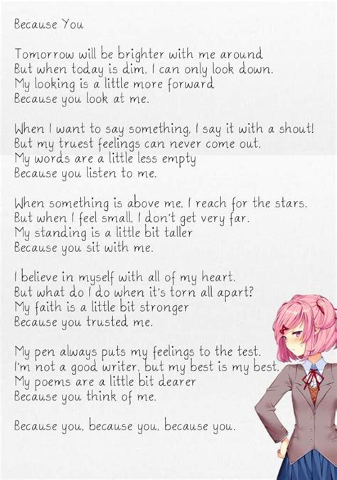 Natsuki Poem Words Ddlc | Hot Sex Picture