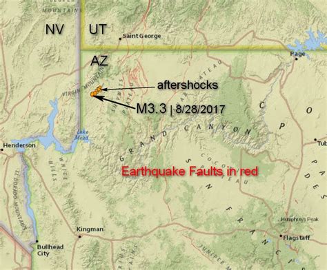 M3.3 Earthquake & aftershocks in northwestern-most Arizona | e-Magazine ...