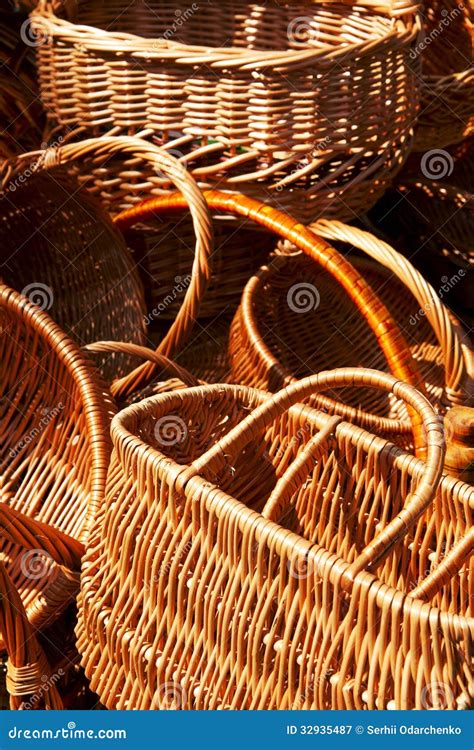 Fragments of Empty Wicker Basket Stock Image - Image of traditional ...