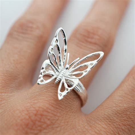 sterling silver butterfly ring by martha jackson sterling silver ...