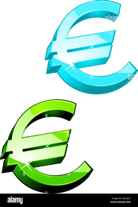 Glossy currency symbols of euro for design Stock Vector Image & Art - Alamy