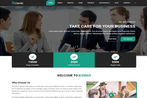 Bizam Bootstrap Responsive Website Template Free Download