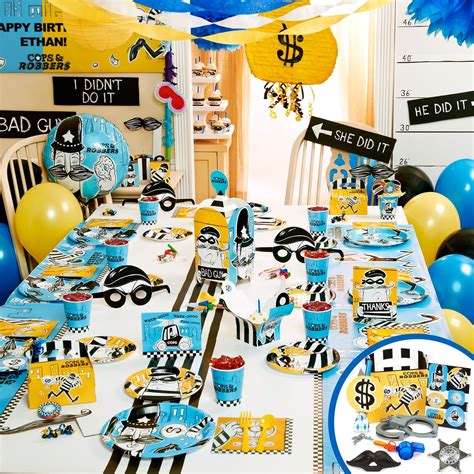 Cops and Robbers Party - Party Packs | Boys birthday party supplies, Kids party decorations ...