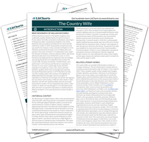 The Country Wife by William Wycherley Plot Summary | LitCharts