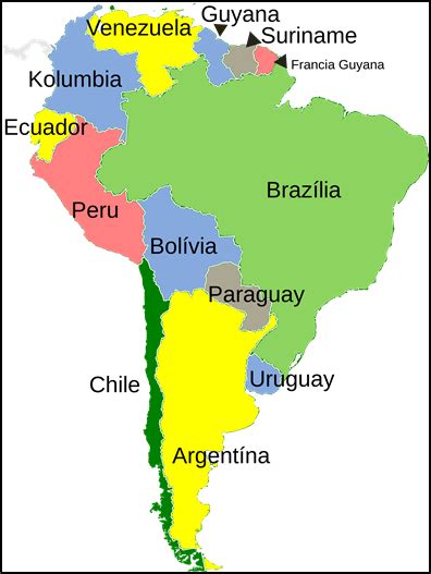 Simon Bolivar Revolution Map