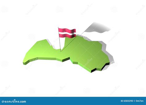 Map and flag of Latvia stock illustration. Illustration of foreign - 6583290