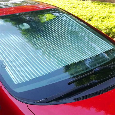 Anti UV Car Window Sunshade Retractable Folding Windshield Sunshade ...