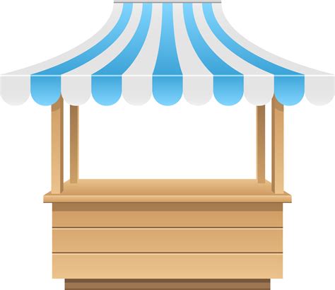 lege marktkraam clipart ontwerp illustratie 9385352 PNG