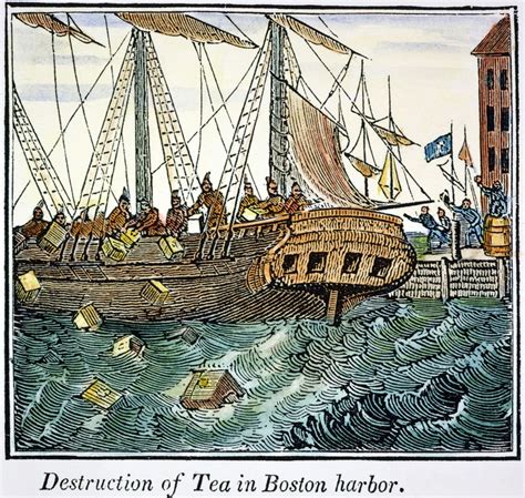 The Boston Tea Party, 1773. /N16 December 1773. American Engraving ...