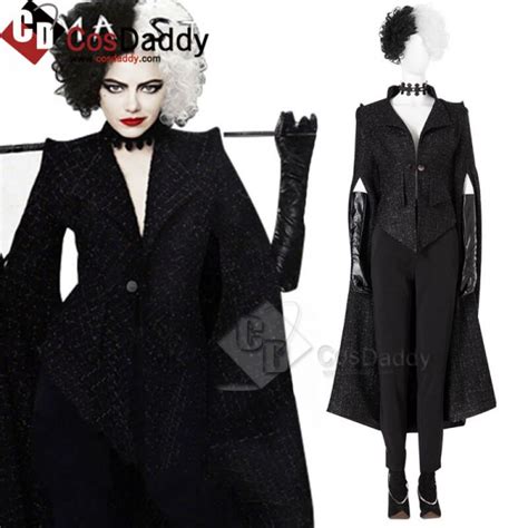 Cruella Cosplay 2021 Disney Movie Cruella Costume Emma Stone Cosplay Costume