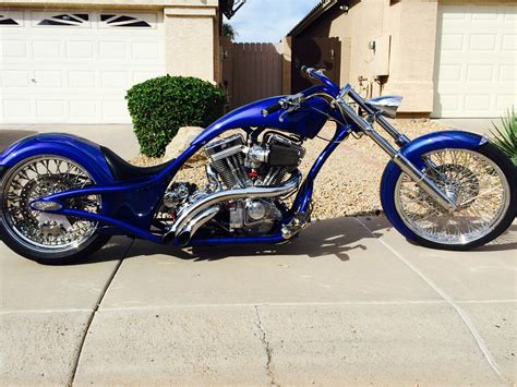 2009 Redneck Engineering Lowlife, Custom chopper, motorcycle, blue, chrome,