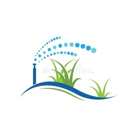 Irrigation Logo Design Vector. Icon Symbol Stock Vector - Illustration of growth, sprinkling ...