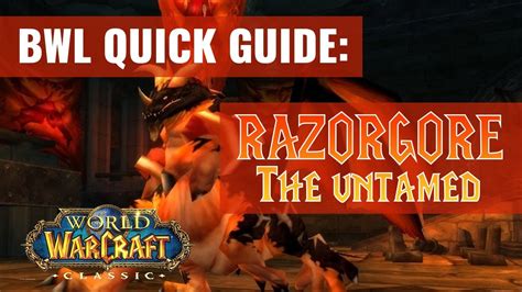 Blackwing Lair Quick Boss Guides: Razorgore the Untamed (WoW Classic) - YouTube