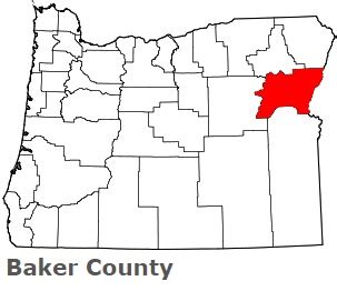 Baker County on the satellite map of Oregon 2024. Actual satellite images of Baker County, Oregon.