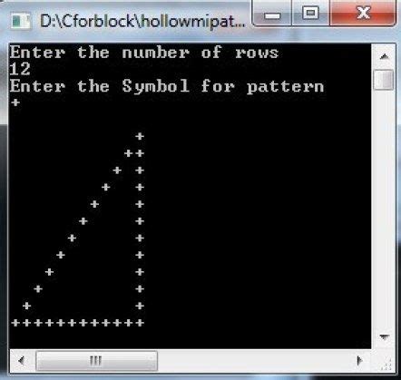 C++ program to Hollow Mirrored Right Triangle Star Pattern | Star ...