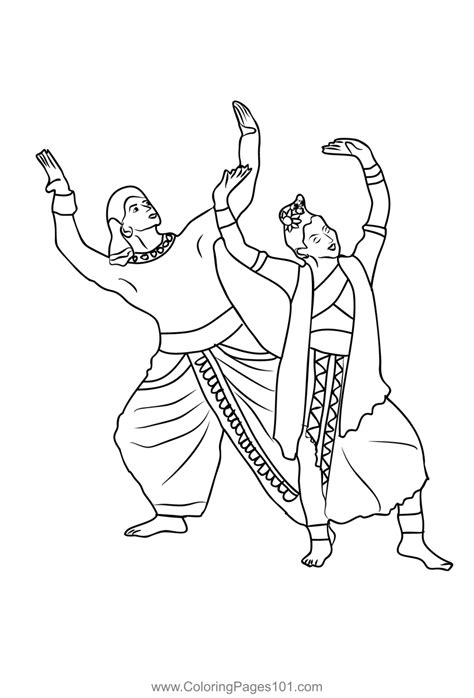 Adorned Kandyan Dancer, Sri Lanka Culture Coloring Page for Kids - Free ...