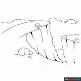 Cliff Coloring Page  Easy Drawing Guides sketch template