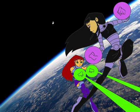 Starfire vs Blackfire by corbinace on DeviantArt