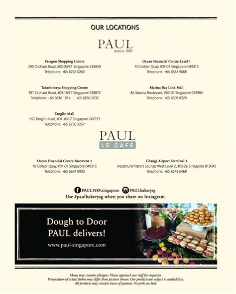 Menu – PAUL