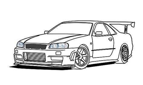 "Nissan Skyline R34" Photographic Print by MegaLawlz | Redbubble