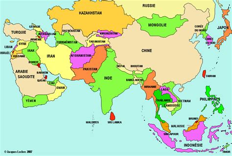 Mapa De Asia Con Nombres