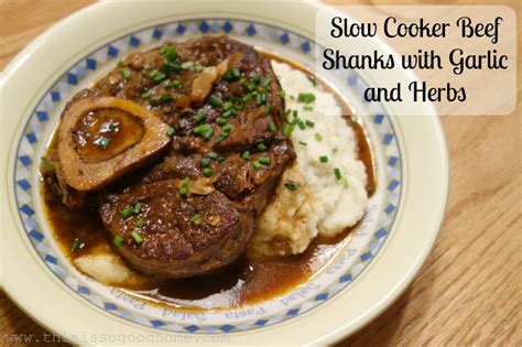 Slow Cooker Beef Shanks Recipe