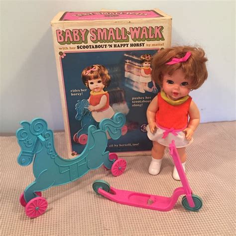 VINTAGE 1967 MATTEL - BABY SMALL-WALK - BATTERY OPERATED DOLL COMPLETE & BOX | Unique dolls ...